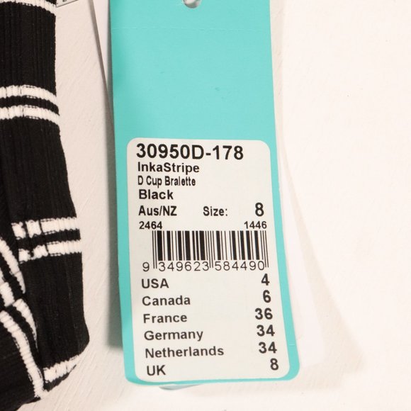 NWT Seafolly Inka Stripe D Cup Bralette - Picture 4 of 9